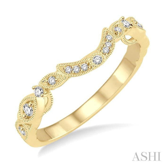 ASHI Diamond Wedding Band 140A8PPFVYG-WB