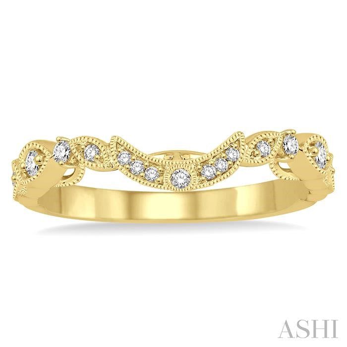 ASHI Diamond Wedding Band 140A8PPFVYG-WB