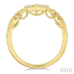 ASHI Diamond Wedding Band 140A8PPFVYG-WB