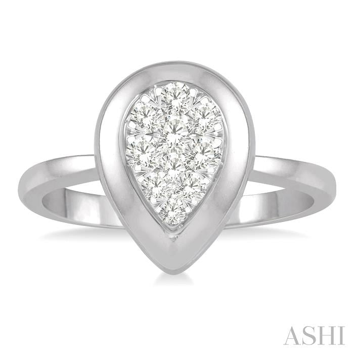 ASHI Pear Shape Lovebright Essential Diamond Ring 141D5PPFVWG