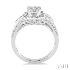 ASHI Round Shape Lovebright Diamond Engagement Ring 142A2PPFGWG