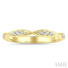 ASHI Stackable Diamond Wedding Band 142G8PPFGYG-WB