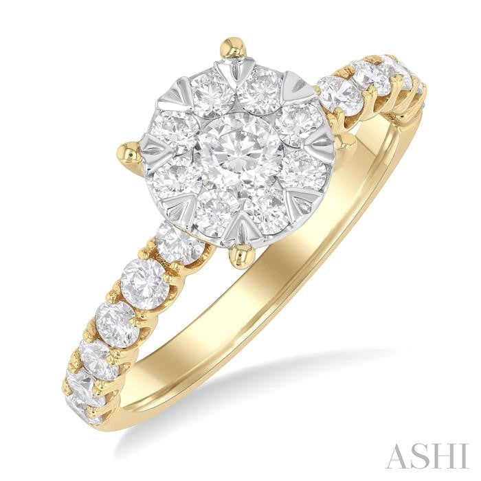 ASHI Round Shape Lovebright Diamond Engagement Ring 146G1PPFGYW