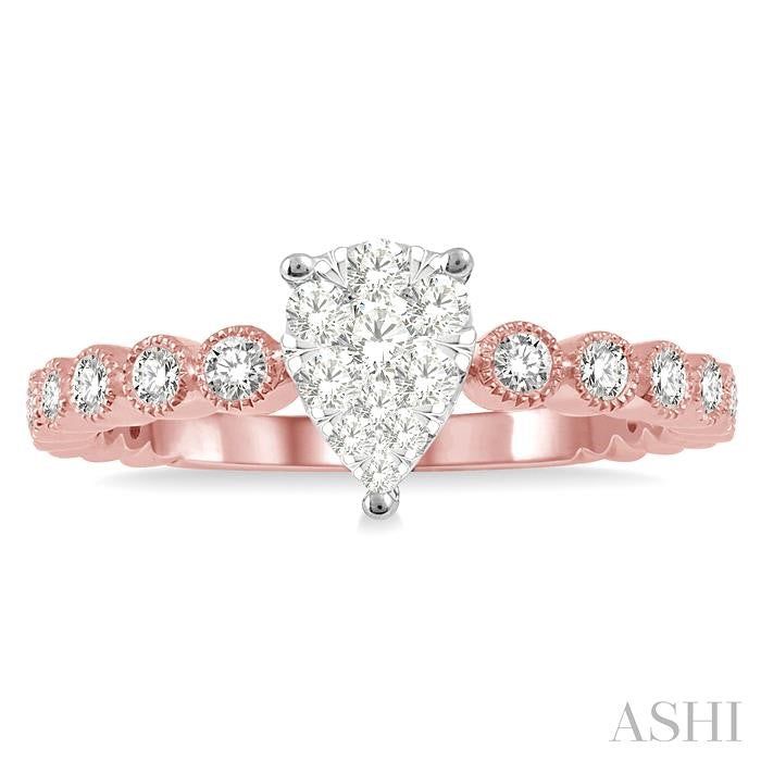 ASHI Pear Shape Lovebright Diamond Ring 147D5PPFGPW