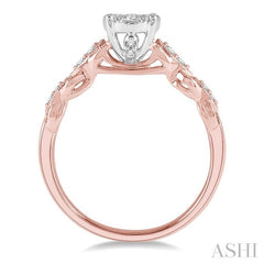 ASHI Round Shape Lovebright Diamond Engagement Ring 147E4PPFGPW
