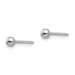 14E Inverness Stainless Steel Polished 3mm Ball Post Earrings