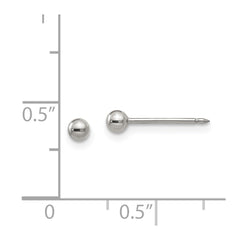 14E Inverness Stainless Steel Polished 3mm Ball Post Earrings