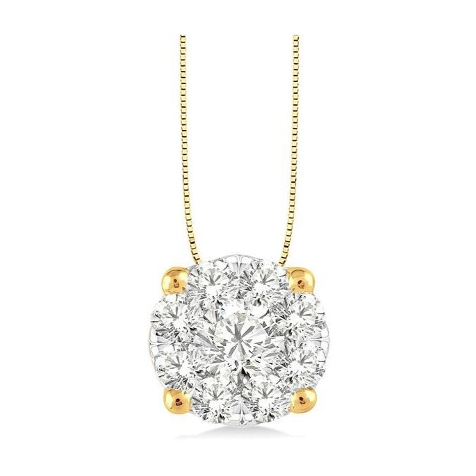 Parkplace Jewelers Round Shape Lovebright Essential Diamond Solitaire Pendant 91756PPFHPDYW