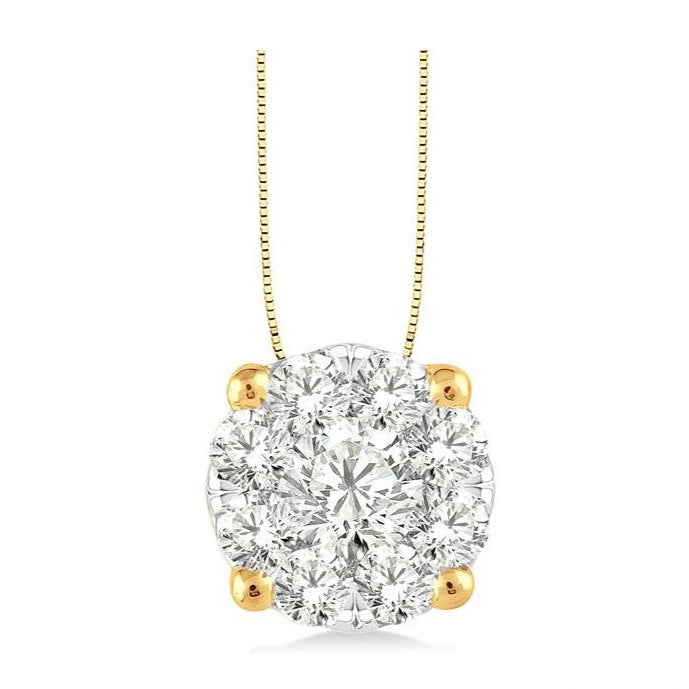 Parkplace Jewelers Round Shape Lovebright Essential Diamond Solitaire Pendant 91751PPFGPDYW
