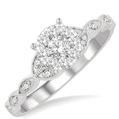 Parkplace Jewelers Round Shape Lovebright Diamond Engagement Ring 131G5PPFGWG