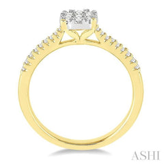 ASHI Round Shape Lovebright Diamond Engagement Ring 150C4PPFGYW