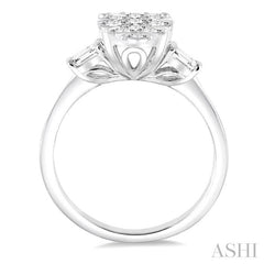 ASHI Pear Shape Lovebright Diamond Engagement Ring 150F3PPFGWG