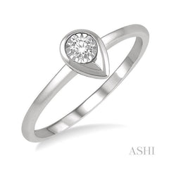 ASHI Stackable Pear Shape Diamond Promise Ring 11439PPTXWG