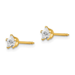 151E Inverness 14k 4mm Star CZ Post Earrings