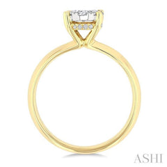 ASHI Oval Shape Lovebright Diamond Ring 151G3PPFGYW