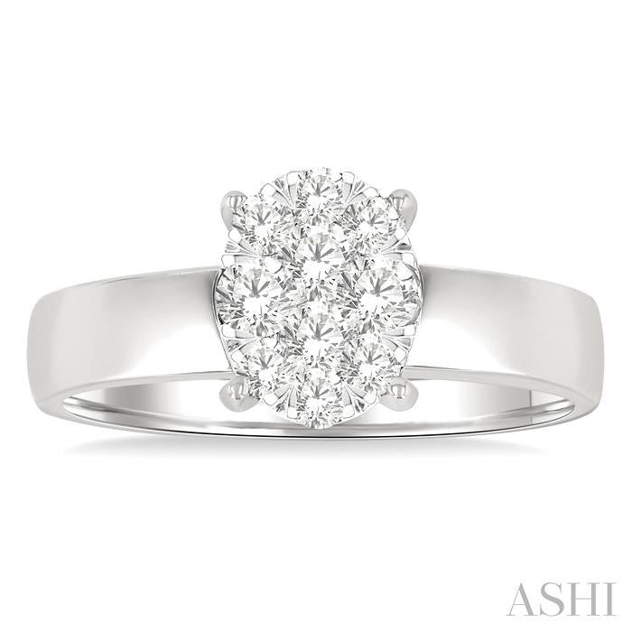 ASHI Oval Shape Lovebright Diamond Ring 152G3PPFGWG