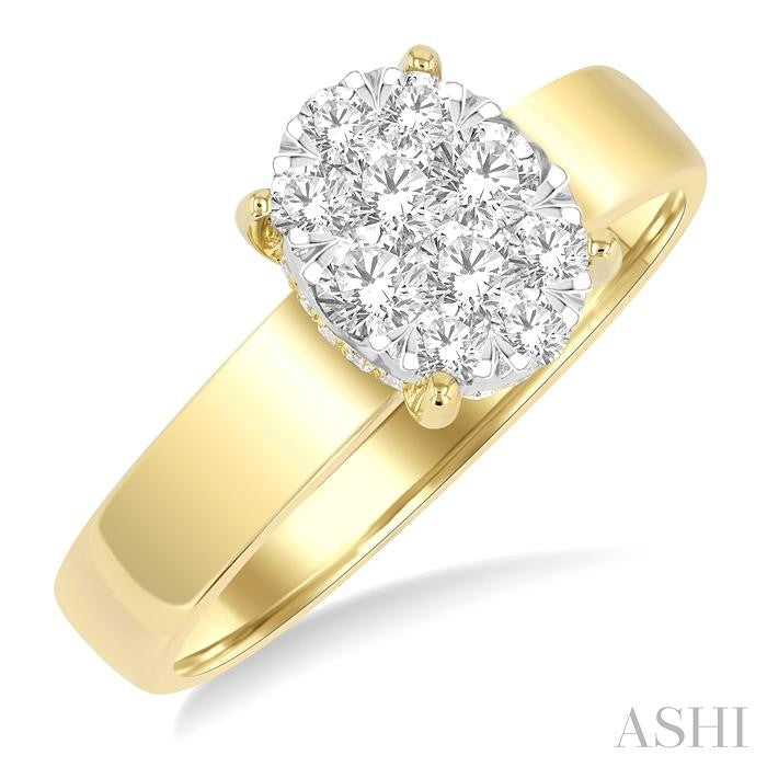ASHI Oval Shape Lovebright Diamond Ring 152G3PPFGYW