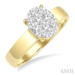 ASHI Oval Shape Lovebright Diamond Ring 152G3PPFGYW