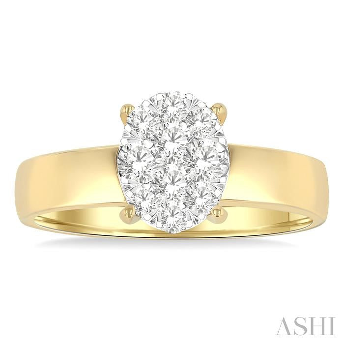 ASHI Oval Shape Lovebright Diamond Ring 152G3PPFGYW