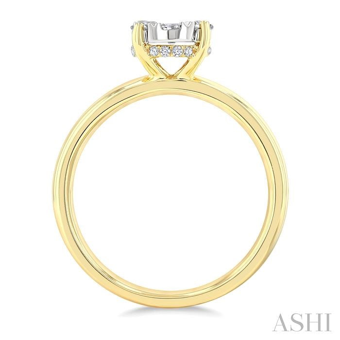 ASHI Oval Shape Lovebright Diamond Ring 152G3PPFGYW