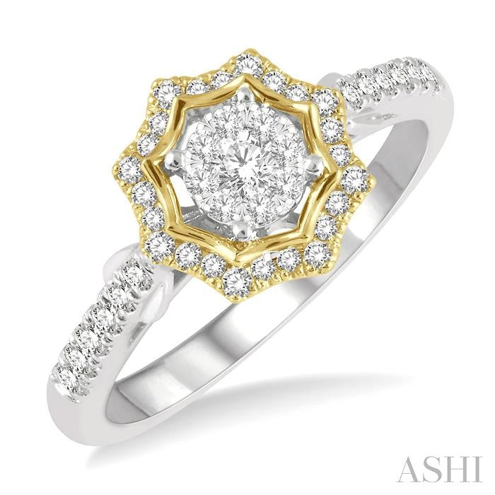 ASHI Round Shape Halo Lovebright Diamond Fashion Ring 157E5PPFGWY