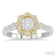 ASHI Round Shape Halo Lovebright Diamond Fashion Ring 157E5PPFGWY