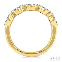 ASHI Round Shape 5 Stone Lovebright Essential Diamond Wedding Band 158D1PPFGYW