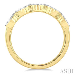 ASHI Round Shape 5 Stone Lovebright Essential Diamond Wedding Band 158D2PPFGYW