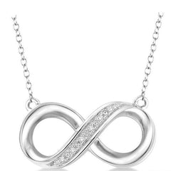 Parkplace Jewelers Silver Infinity Diamond Fashion Pendant 87879PPSSSLPD