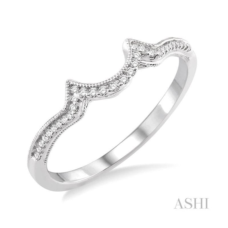 ASHI Diamond Wedding Band 14818PPFHWG-WB