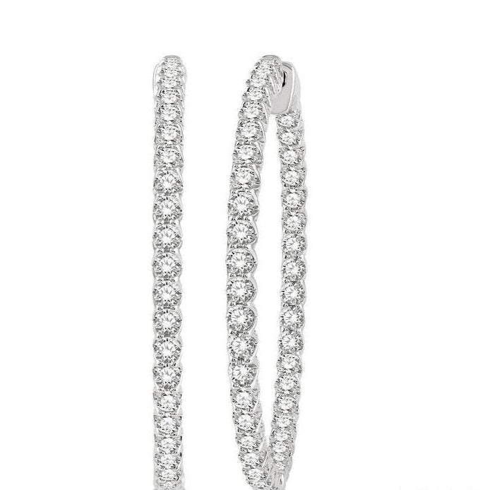 Parkplace Jewelers Inside-Out Diamond Hoop Earrings 628C0PPFGERWG-4.00