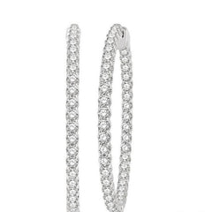 Parkplace Jewelers Inside-Out Diamond Hoop Earrings 628C0PPFGERWG-4.00