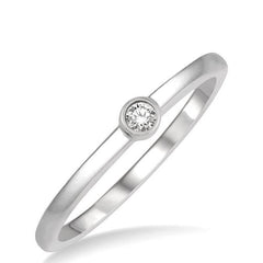 Parkplace Jewelers Stackable Bezel Set Petite Diamond Fashion Promise Ring 389G9PPTGWG
