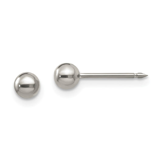 16E Inverness Titanium 4mm Ball Post Earrings