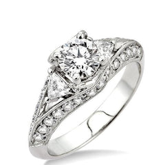 Parkplace Jewelers Round Shape Semi-Mount Diamond Engagement Ring 25892PPFRW-SM