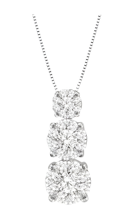 Parkplace Jewelers Round Shape Past Present & Future Lovebright Essential Diamond Pendant 910A6PPFVPDWG