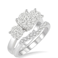 Parkplace Jewelers Past Present & Future Lovebright Diamond Wedding Set 159E2PPFVWG-WS