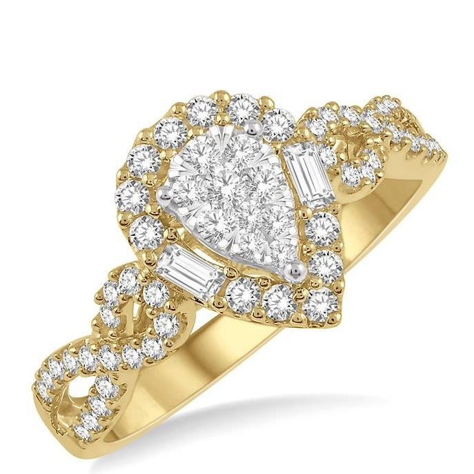 Parkplace Jewelers Pear Shape Halo Lovebright Diamond Engagement Ring 152A3PPFHYW