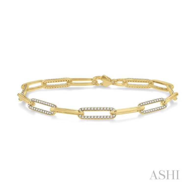 ASHI Paper Clip Diamond Fashion Bracelet 72091PPFHYG