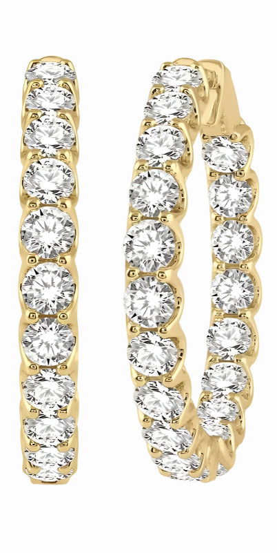 Parkplace Jewelers Inside-Out Diamond Hoop Earrings 622B0PPFGERYG-10.00