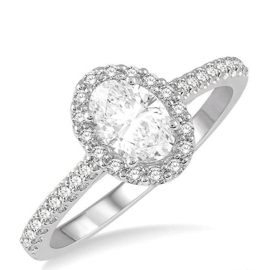 Parkplace Jewelers Oval Shape Halo Diamond Engagement Ring 242G2PPFHWG-LE