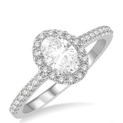 Parkplace Jewelers Oval Shape Halo Diamond Engagement Ring 242G2PPFHWG-LE