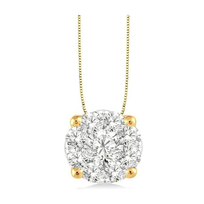 Parkplace Jewelers Round Shape Lovebright Essential Diamond Solitaire Pendant 91755PPFGPDYW