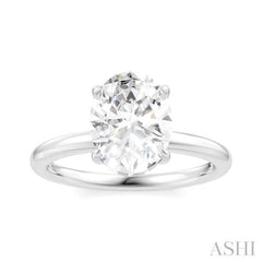 ASHI Oval Shape Semi-Mount Diamond Engagement Ring 190A9PPFHWG-SM-OV2