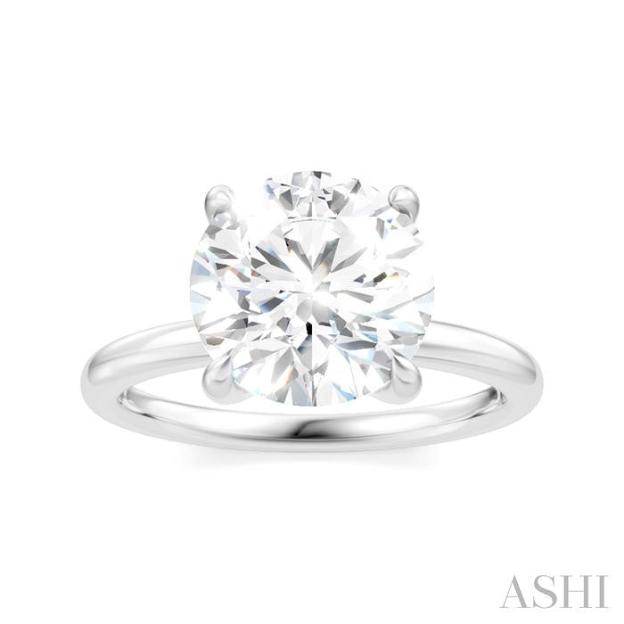 ASHI Round Shape Semi-Mount Diamond Engagement Ring 190A9PPFHWG-SM-RD3