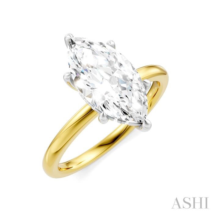 ASHI Marquise Shape Semi-Mount Diamond Engagement Ring 190A9PPFHYW-SM-MQ2