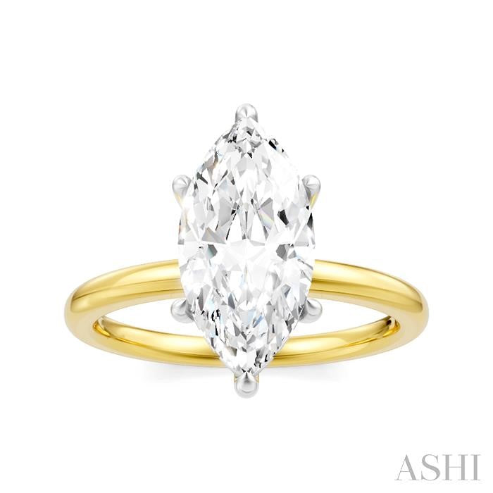 ASHI Marquise Shape Semi-Mount Diamond Engagement Ring 190A9PPFHYW-SM-MQ2