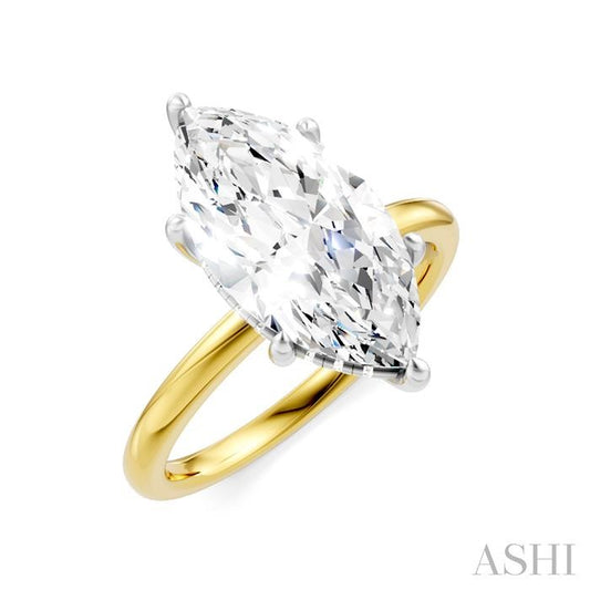 ASHI Marquise Shape Semi-Mount Diamond Engagement Ring 190A9PPFHYW-SM-MQ3