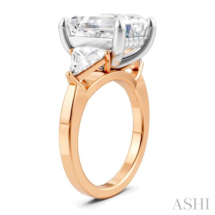 ASHI Emerald Shape Semi-Mount Diamond Engagement Ring 190B1PPFHPW-SM-EM4