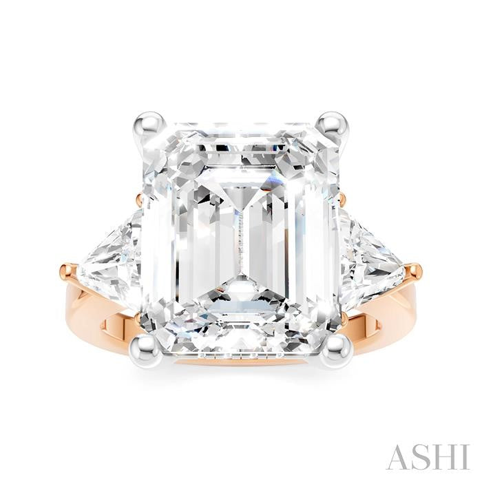 ASHI Emerald Shape Semi-Mount Diamond Engagement Ring 190B1PPFHPW-SM-EM5